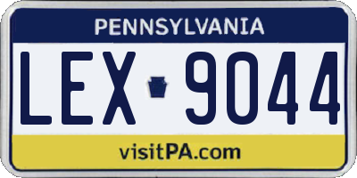 PA license plate LEX9044