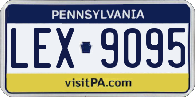 PA license plate LEX9095