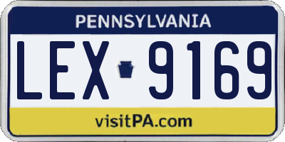 PA license plate LEX9169