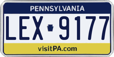 PA license plate LEX9177