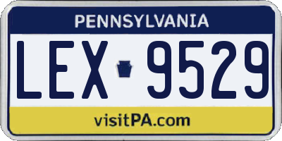PA license plate LEX9529
