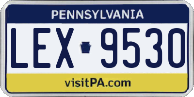PA license plate LEX9530