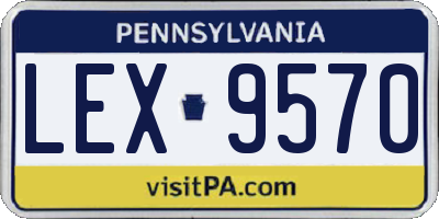 PA license plate LEX9570