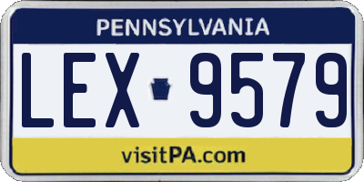 PA license plate LEX9579