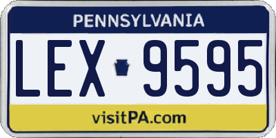 PA license plate LEX9595