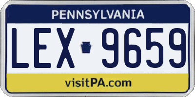 PA license plate LEX9659