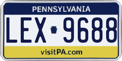 PA license plate LEX9688