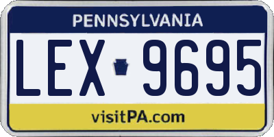 PA license plate LEX9695