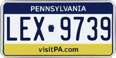 PA license plate LEX9739