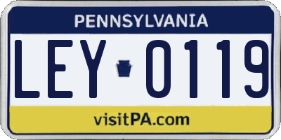 PA license plate LEY0119