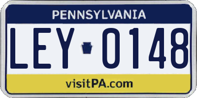 PA license plate LEY0148