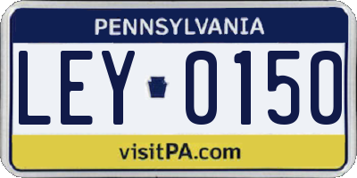 PA license plate LEY0150