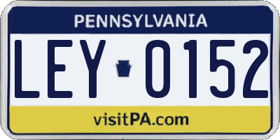 PA license plate LEY0152