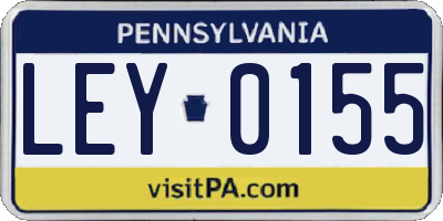 PA license plate LEY0155