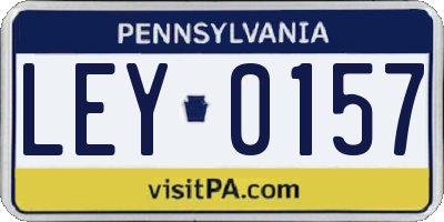 PA license plate LEY0157