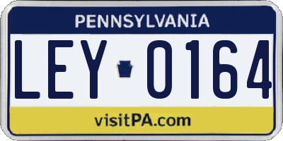 PA license plate LEY0164