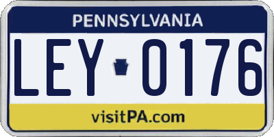 PA license plate LEY0176