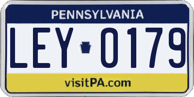 PA license plate LEY0179