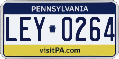 PA license plate LEY0264