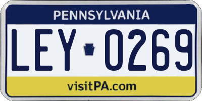 PA license plate LEY0269
