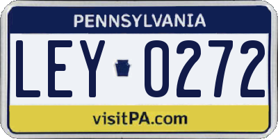 PA license plate LEY0272