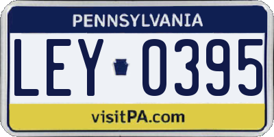 PA license plate LEY0395