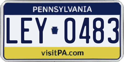 PA license plate LEY0483