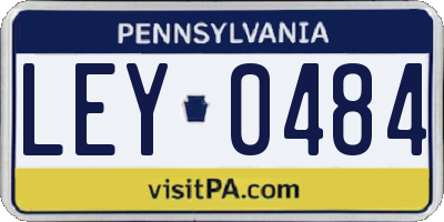 PA license plate LEY0484