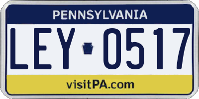 PA license plate LEY0517