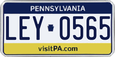 PA license plate LEY0565