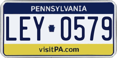 PA license plate LEY0579