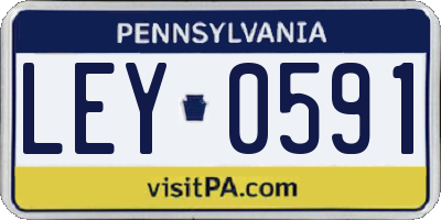 PA license plate LEY0591