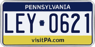 PA license plate LEY0621