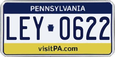PA license plate LEY0622