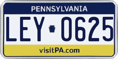 PA license plate LEY0625