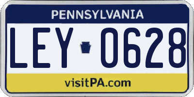 PA license plate LEY0628