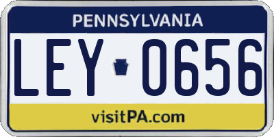 PA license plate LEY0656