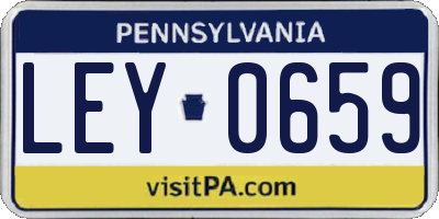PA license plate LEY0659