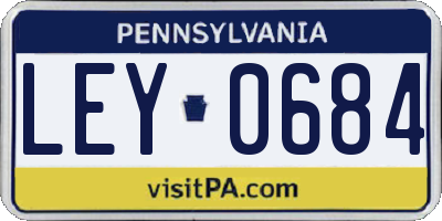 PA license plate LEY0684