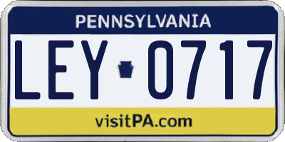 PA license plate LEY0717