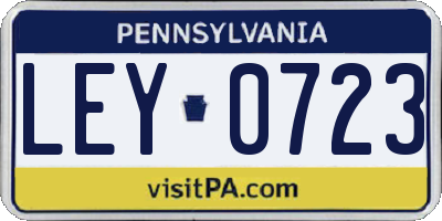 PA license plate LEY0723
