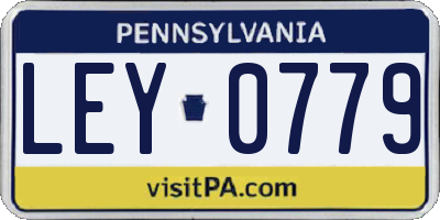PA license plate LEY0779