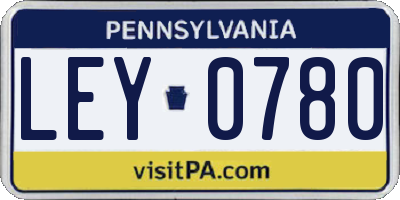 PA license plate LEY0780