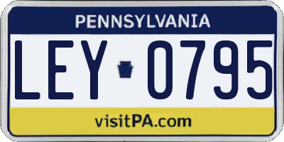 PA license plate LEY0795