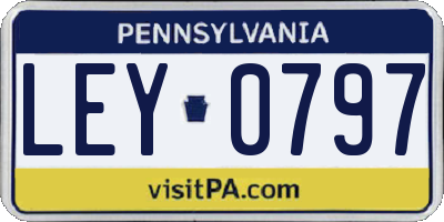 PA license plate LEY0797