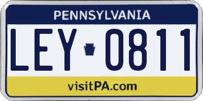 PA license plate LEY0811