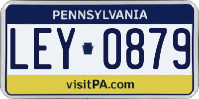 PA license plate LEY0879
