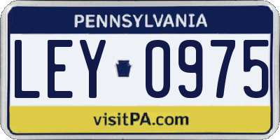 PA license plate LEY0975