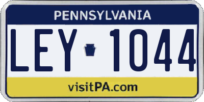 PA license plate LEY1044