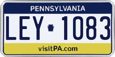PA license plate LEY1083